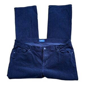 Women’s Old Navy Black Corduroy Mid Rise Tall Curvy Pant Size 20 Regular Cotton